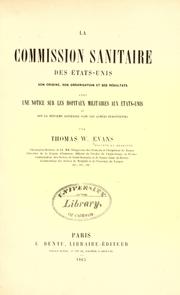 Cover of: La commission sanitaire des États-Unis by par Thomas W. Evans.
