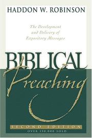 Cover of: Biblical Preaching, by Haddon W. Robinson