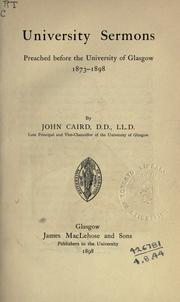 University sermons by John Caird