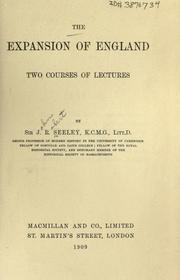 Cover of: The expansion of England by John Robert Seeley, John Robert Seeley