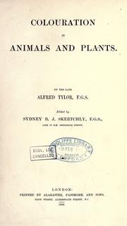 Colouration in animals and plants by Alfred Tylor