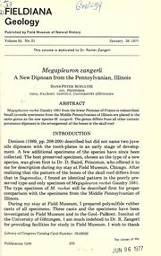 Cover of: Megapleuron zangerli: a new dipnoan from the Pennsylvanian, Illinois