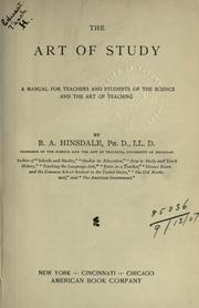 Cover of: The art of study. by Burke Aaron Hinsdale, Burke Aaron Hinsdale