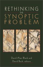 Cover of: Rethinking the Synoptic Problem