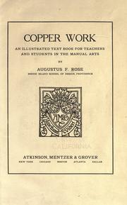 Cover of: Copper work