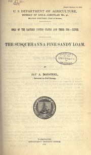 Cover of: Soils of the eastern United States and their use-- by Jay Allan Bonsteel