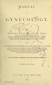 Manual of gynecology by D. Berry Hart