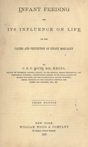 Cover of: Infant feeding and its influence on life by Routh, C. H. F.