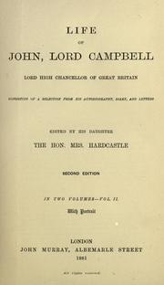 Cover of: Life of John, Lord Campbell by John Campbell, 1st Baron Campbell