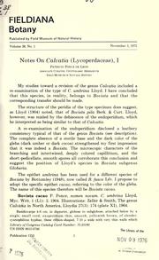 Notes on Calvatia (Lycoperdaceae), I- by Patricio Ponce de Leon