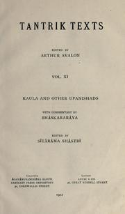 Cover of: Kaula and other Upanishads. by Sitarama Shastri