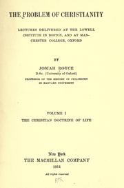 Cover of: The  problem of Christianity. by Josiah Royce