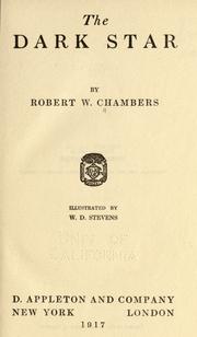 Cover of: The Dark star by Robert W. Chambers
