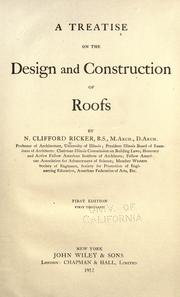 Cover of: A treatise on the design and construction of roofs