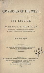 Cover of: Conversion of the West; The English.