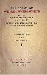 Cover of: The poems by William Wordsworth