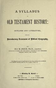 Cover of: A syllabus of Old Testament history by Ira Maurice Price