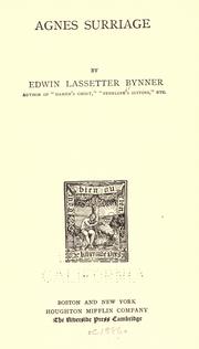 Cover of: Agnes Surriage. by Edwin Lassetter Bynner
