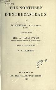The northern D'Entrecasteaux by Diamond Jenness, Andrew Ballantyne, Rev.