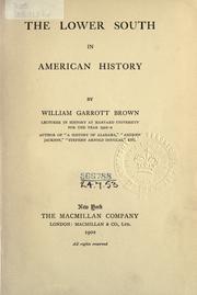 The lower South in American history by Brown, William Garrott