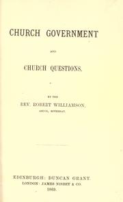 Cover of: Church government and church questions
