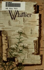 Cover of: The early poems of John Greenleaf Whittier. by John Greenleaf Whittier