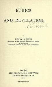 Cover of: Ethics and revelation. by Henry Sylvester Nash