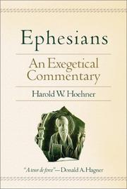 Cover of: Ephesians by Harold W. Hoehner