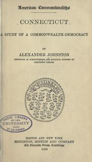 Cover of: Connecticut by Johnston, Alexander