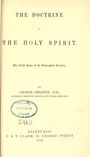 Cover of: The doctrine of the Holy Spirit by George Smeaton, George Smeaton