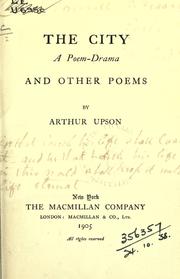 Cover of: city, a poem-drama, and other poems.