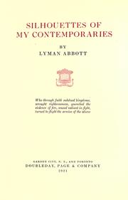 Cover of: Silhouettes of my contemporaries by Lyman Abbott