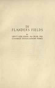 Cover of: In Flanders fields. by McCrae, John