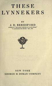 Cover of: These Lynnekers by J. D. Beresford