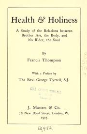 Cover of: Health & holiness by Thompson, Francis, 1859-1907, Francis Thompson