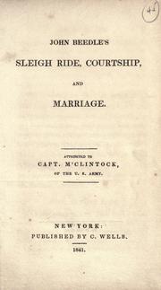 Cover of: John Beedle's sleigh ride, courtship, and marriage.