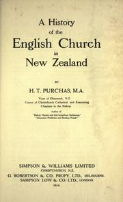 A history of the English Church in New Zealand by H. T. Purchas