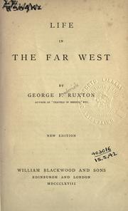 Cover of: Life in the Far West.