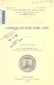 Cover of: National and state dairy laws