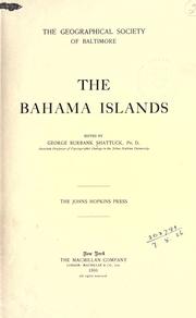 Cover of: The Bahama Islands by edited by George Burbank Shattuck.
