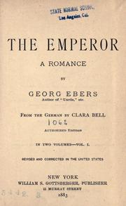 Cover of: The emperor by Georg Ebers