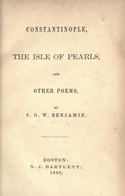 Cover of: Constantinople, the isle of pearls: and other poems