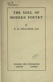 Cover of: The soul of modern poetry.