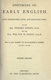 Cover of: Specimens of early English