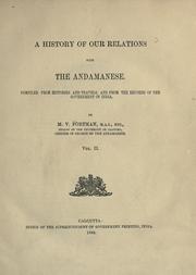 Cover of: A history of our relations with the Andamanese by Maurice Vidal Portman