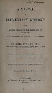 Cover of: A manual of elementary geology by Charles Lyell, Charles Lyell