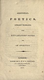 Cover of: Aristotle's Poetics by 