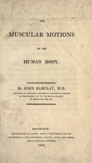 Cover of: Muscular motions of the human body