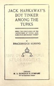 Cover of: Jack Harkaway's boy tinker among the Turks: being the conclusion of the Adventures of Young Jack Harkaway and his boy Tinker