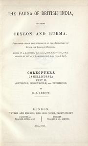 Cover of: Coleoptera, Lamellicornia by G. J. Arrow